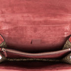 Bolso de Hombro Dionysus Pequeño Blooms Lona Revestida Supreme Beige con Motivos Florales