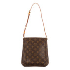 Bolso de Hombro Musette Salsa Correa Larga PM Lona Monogram Marrón