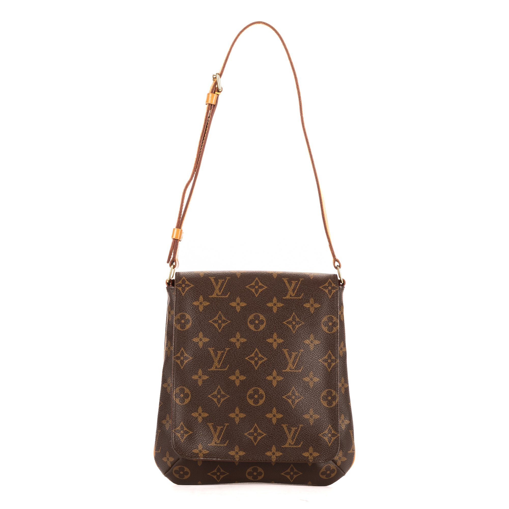 Bolso de Hombro Musette Salsa Correa Larga PM Lona Monogram Marrón