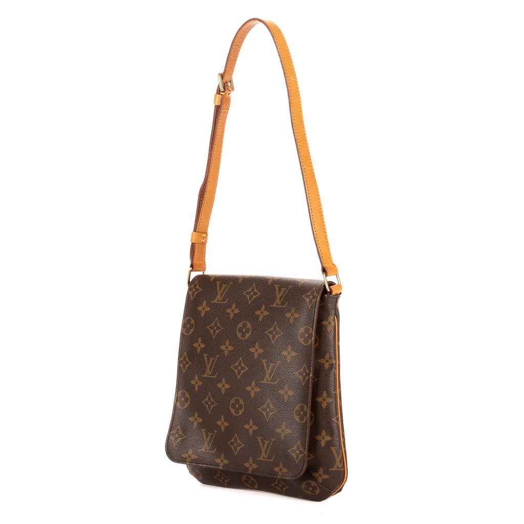 Bolso de Hombro Musette Salsa Correa Larga PM Lona Monogram Marrón