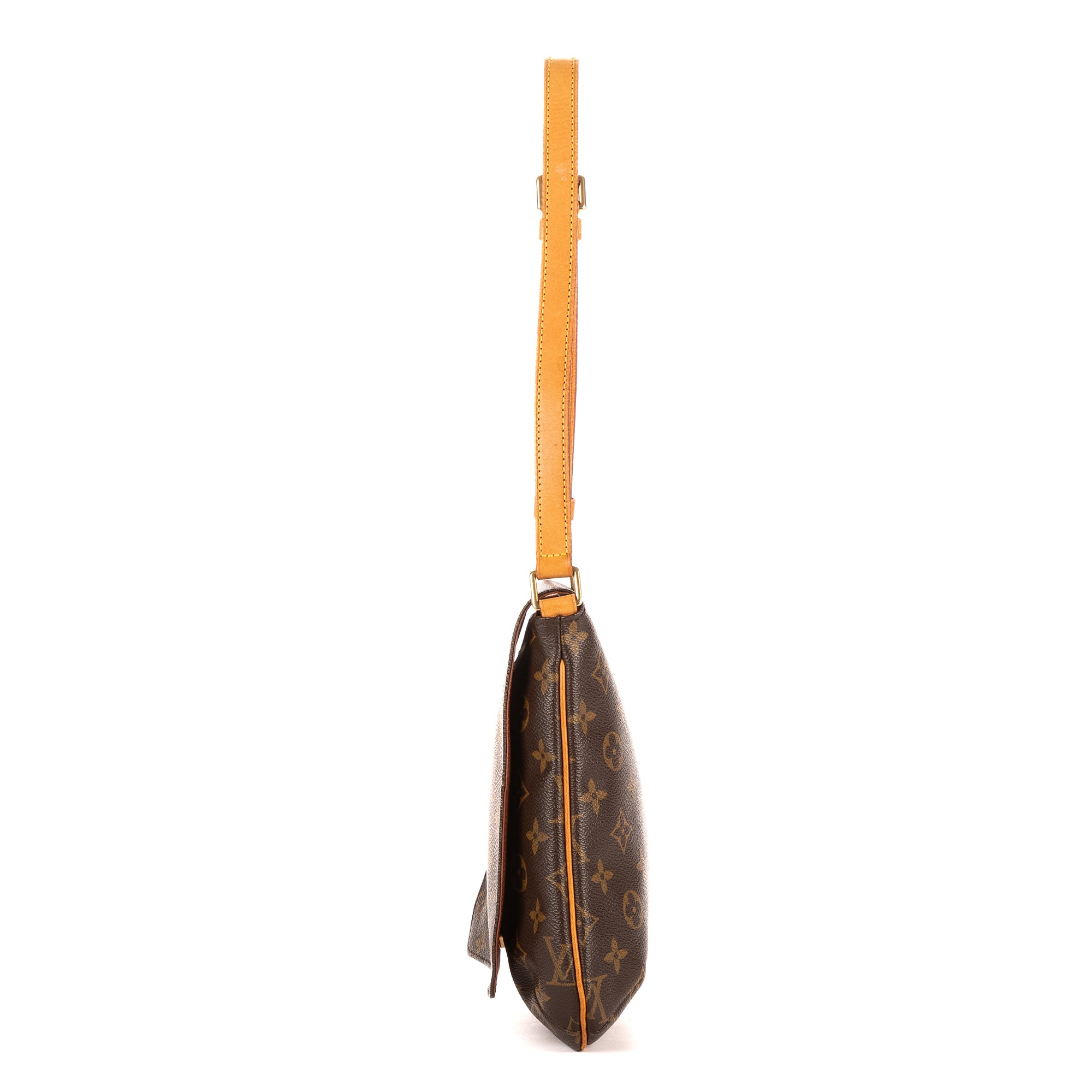Bolso de Hombro Musette Salsa Correa Larga PM Lona Monogram Marrón