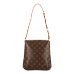 Bolso de Hombro Musette Salsa Correa Larga PM Lona Monogram Marrón