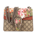 Bolso de Hombro Blooms Dionysus Mini Lona Recubierta Supreme Beige Estampado Floral