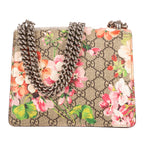 Bolso de Hombro Blooms Dionysus Mini Lona Recubierta Supreme Beige Estampado Floral
