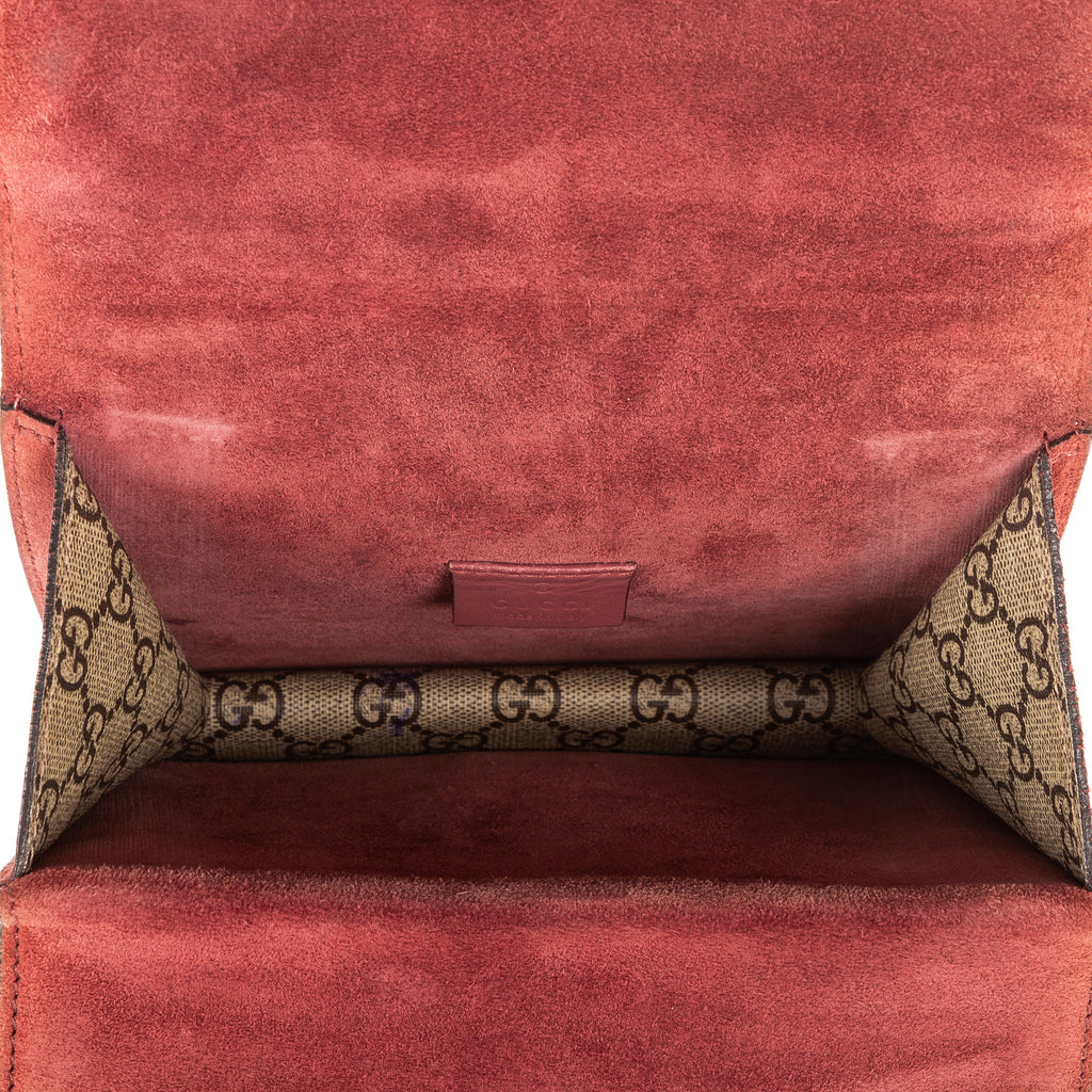 Bolso de Hombro Blooms Dionysus Mini Lona Recubierta Supreme Beige Estampado Floral