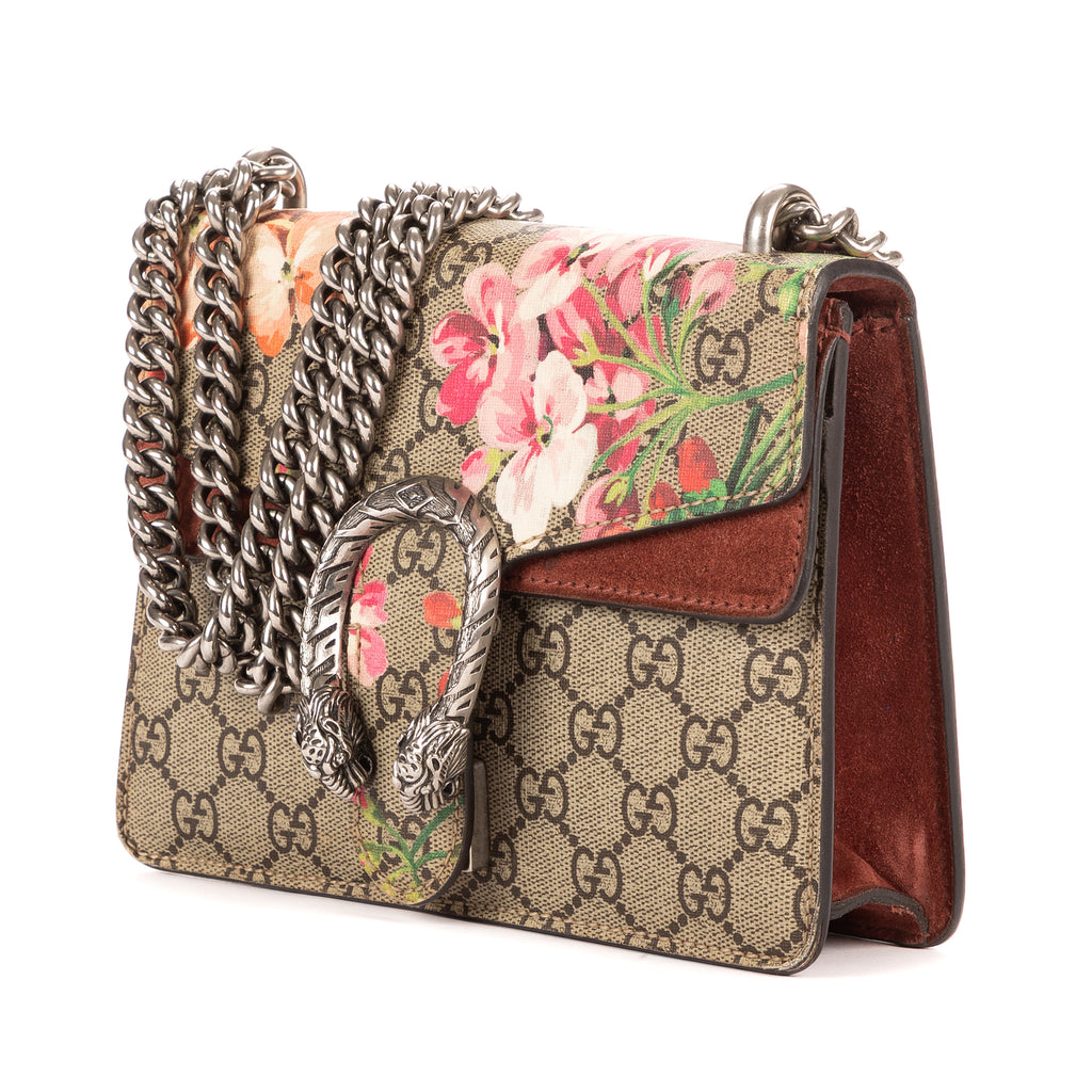 Bandolera Blooms Dionysus Mini de lona revestida Supreme beige