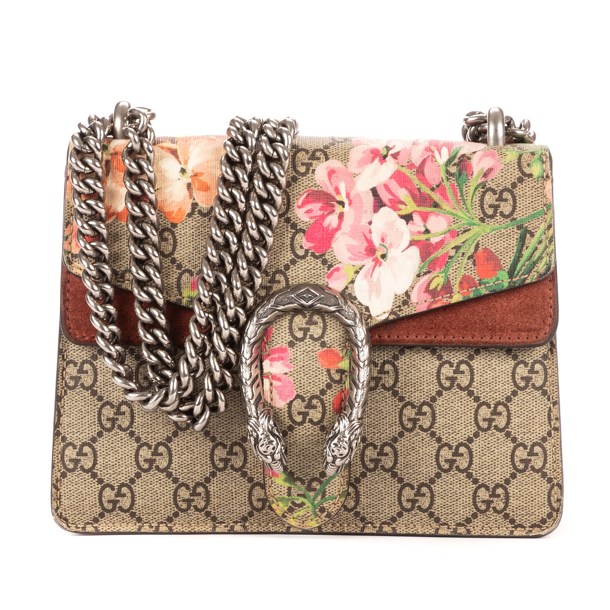 Bandolera Blooms Dionysus Mini de lona revestida Supreme beige
