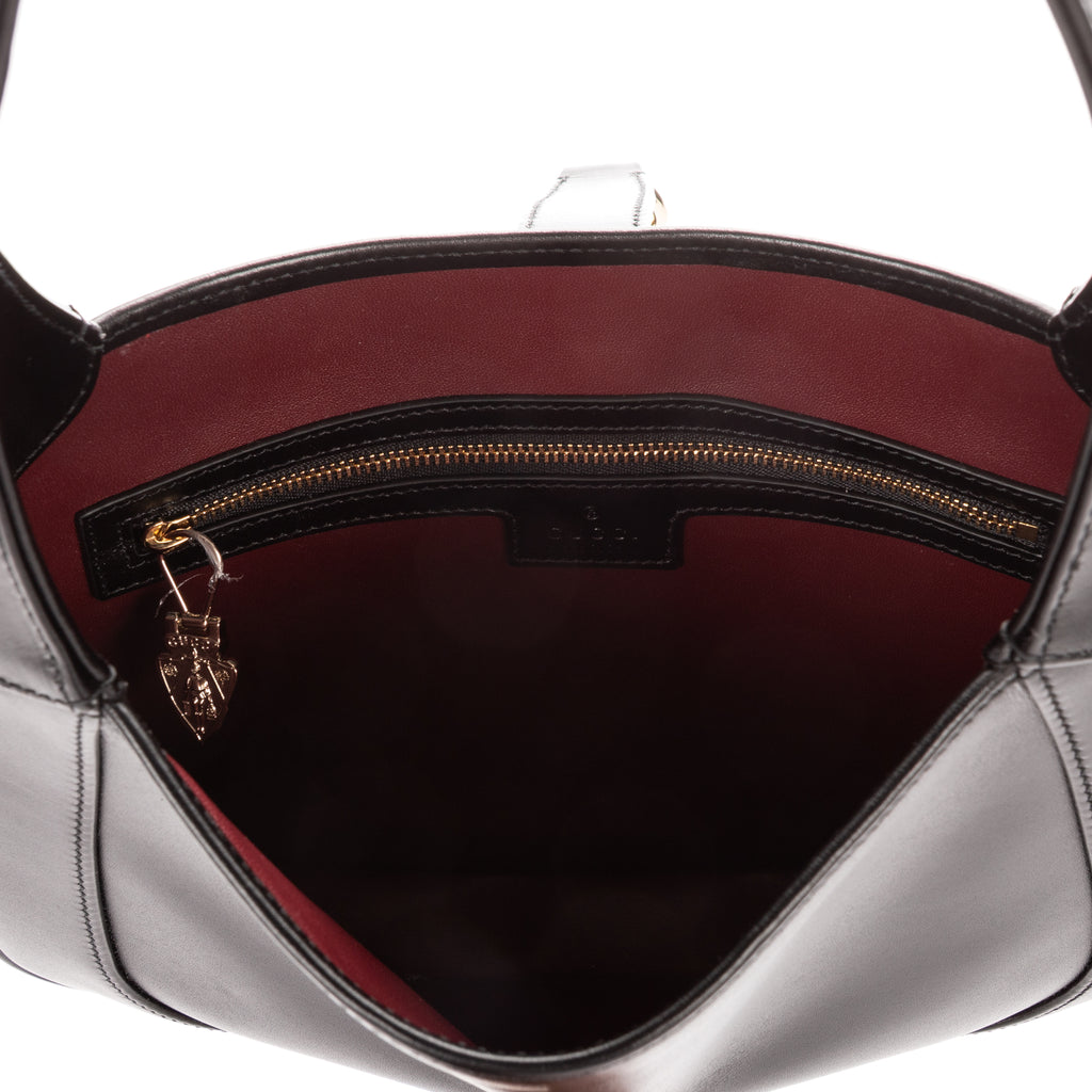 Crossbody Jackie Small Black Smooth Leather