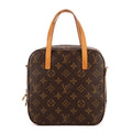 Handbag Spontini Brown Monogram Canvas