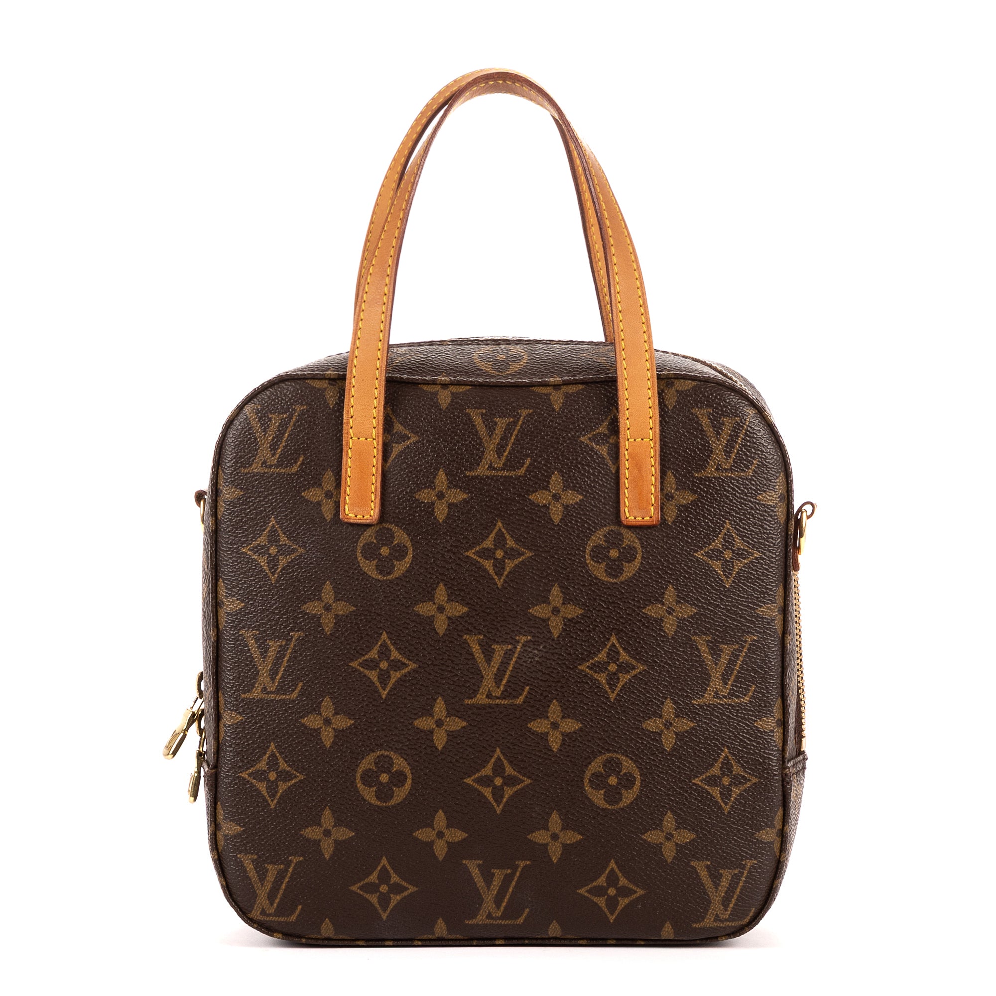 Handbag Spontini Brown Monogram Canvas
