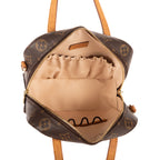 Handbag Spontini Brown Monogram Canvas