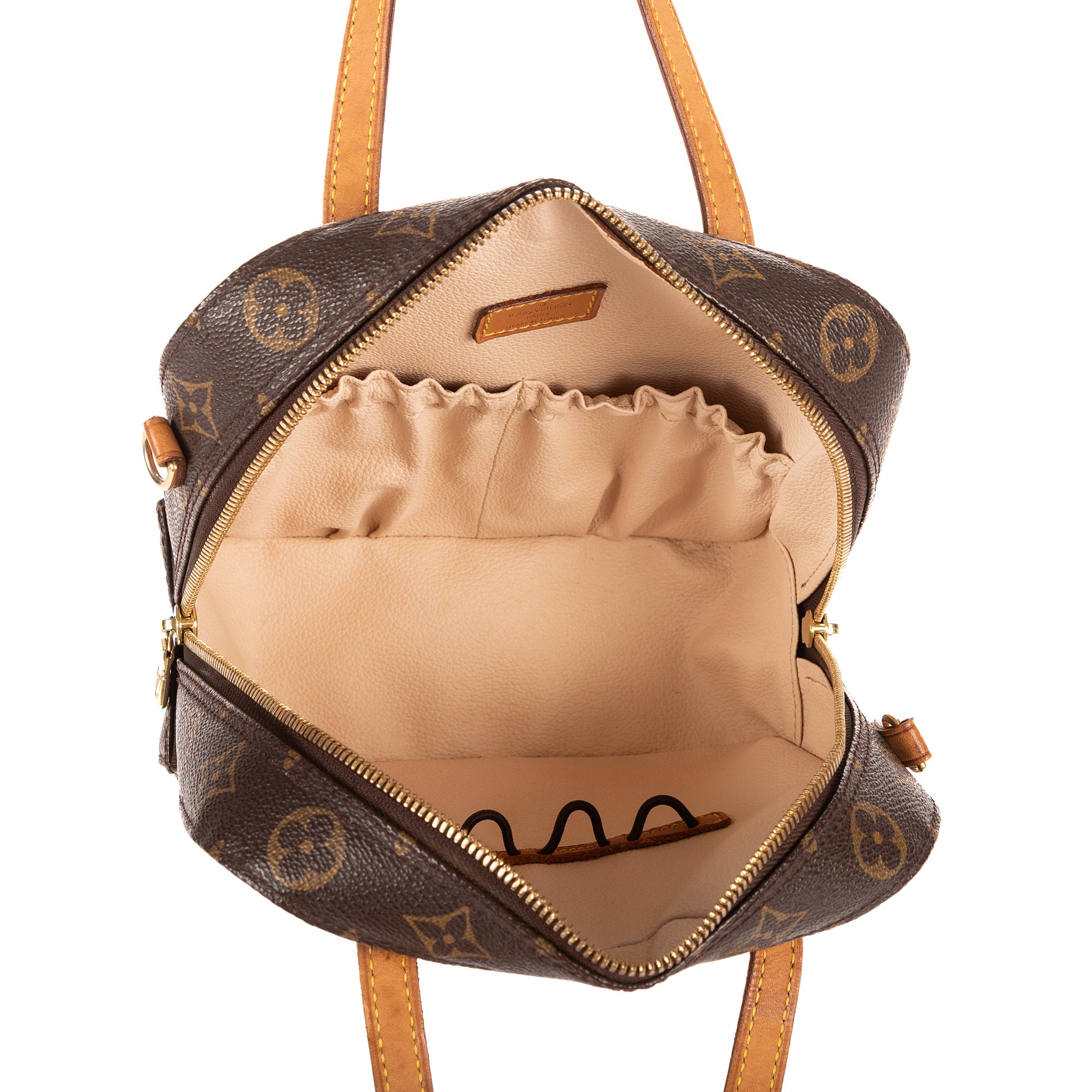 Handbag Spontini Brown Monogram Canvas