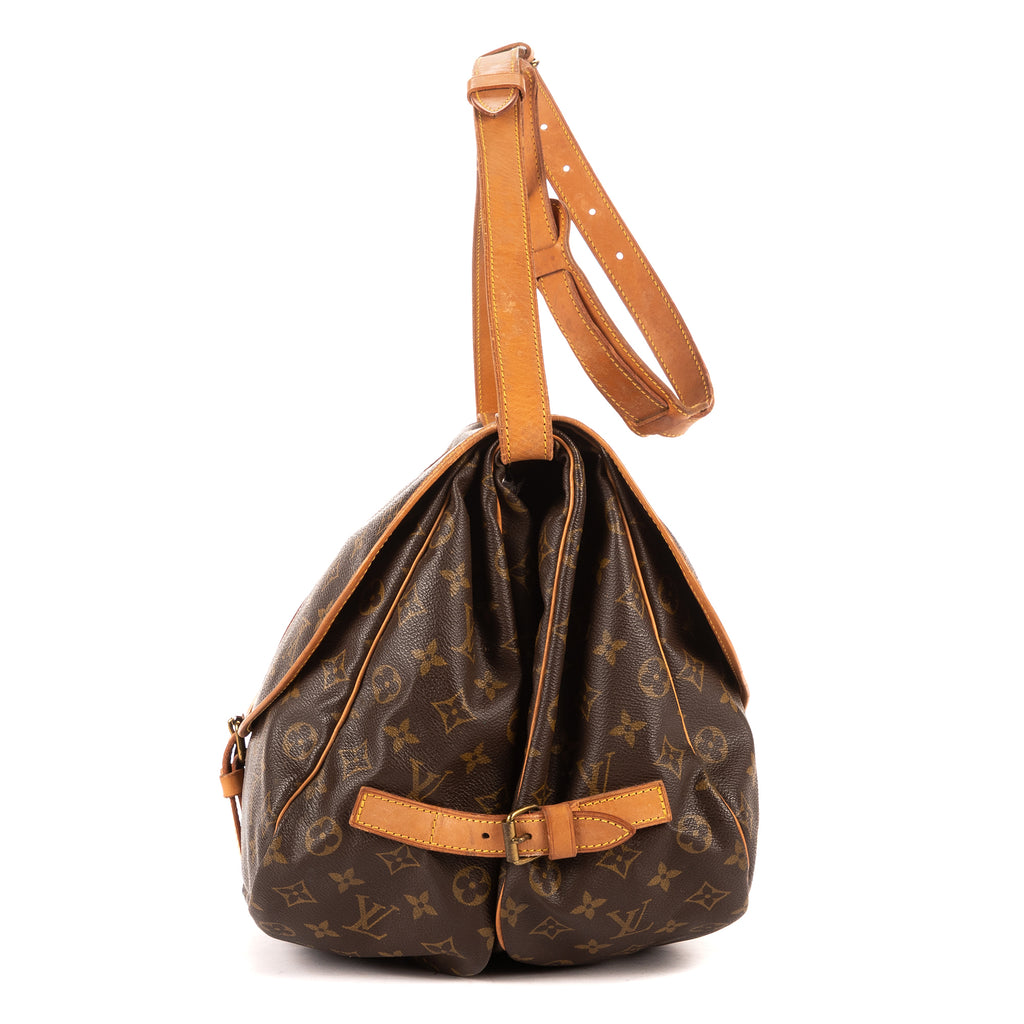 Shoulder Bag Saumur GM Brown Monogram Canvas