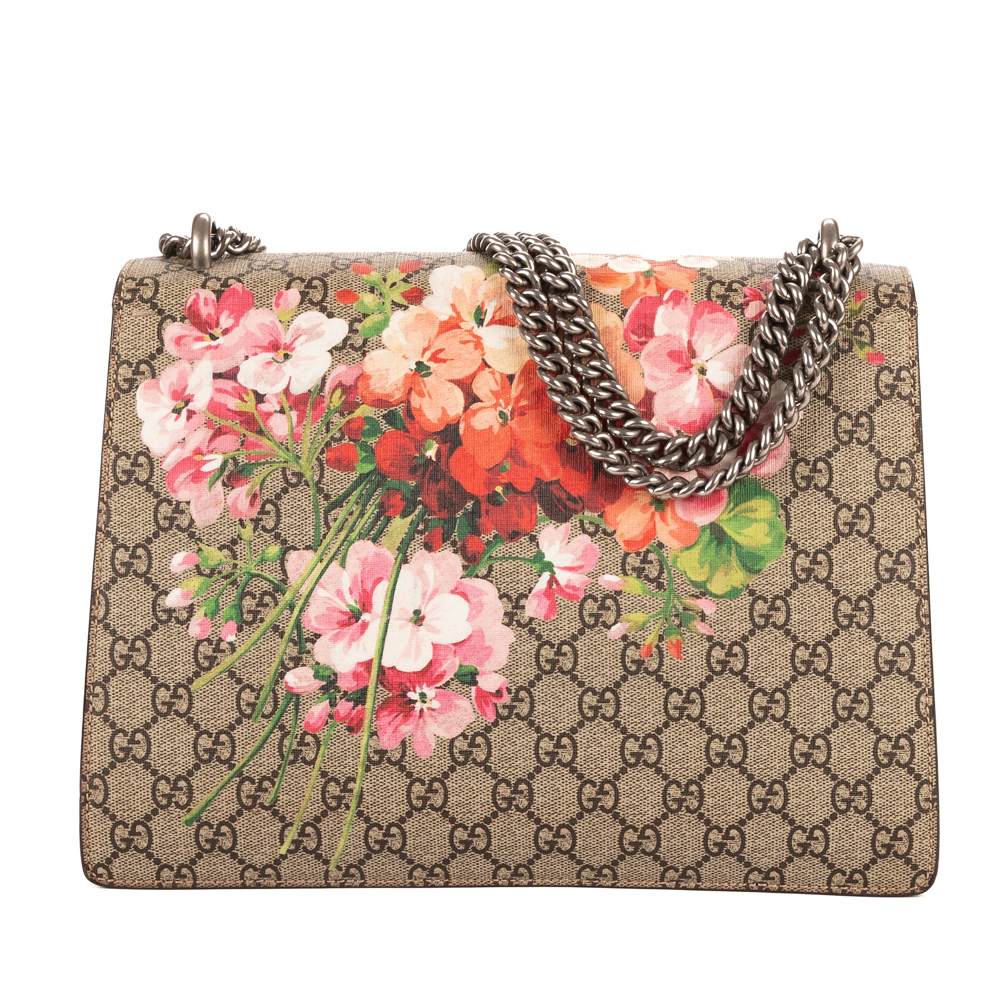 Bolso de Hombro Dionysus Mediano con Estampado Floral Beige Lona Recubierta Supreme