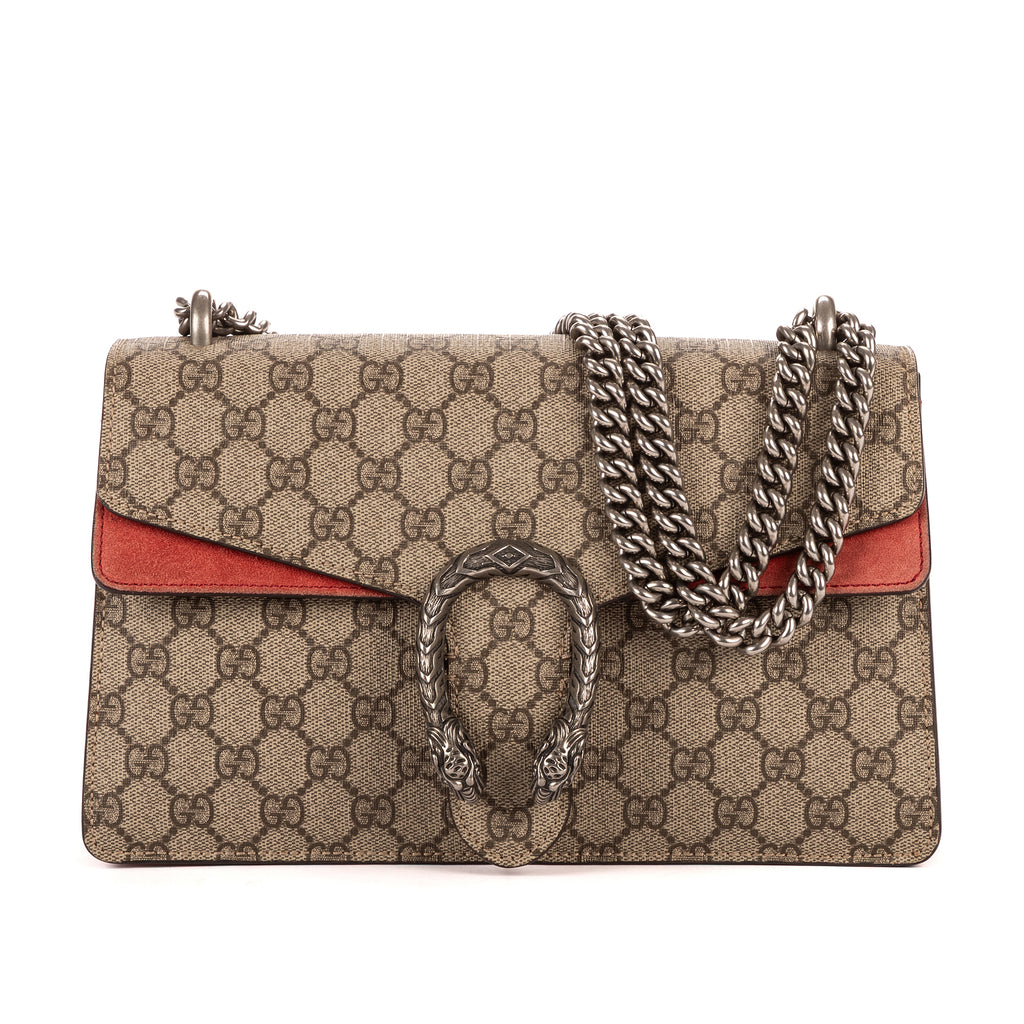 Bolso de Hombro Pequeño Dionysus Lona Revestida Supreme Beige