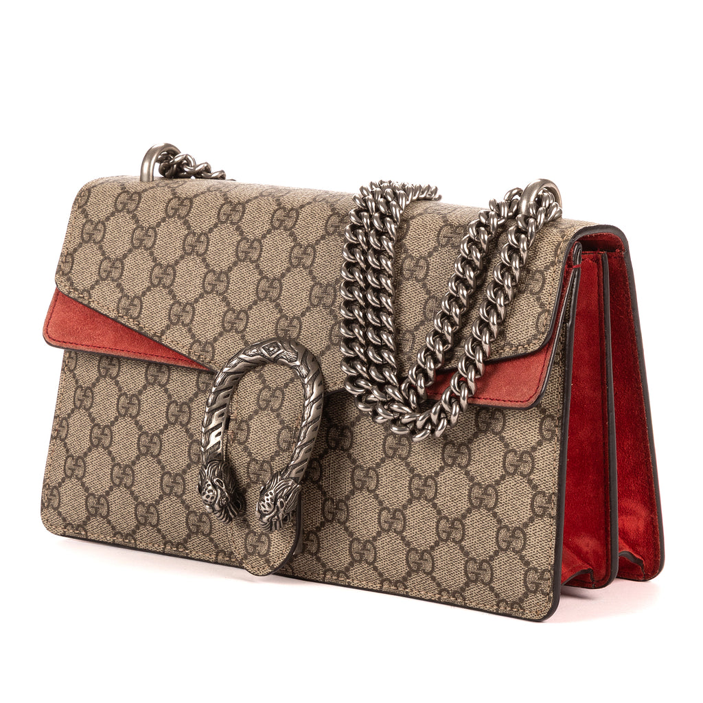 Bolso de Hombro Pequeño Dionysus Lona Revestida Supreme Beige