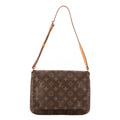 Bolso bandolera Musette Tango de lona Monogram marrón