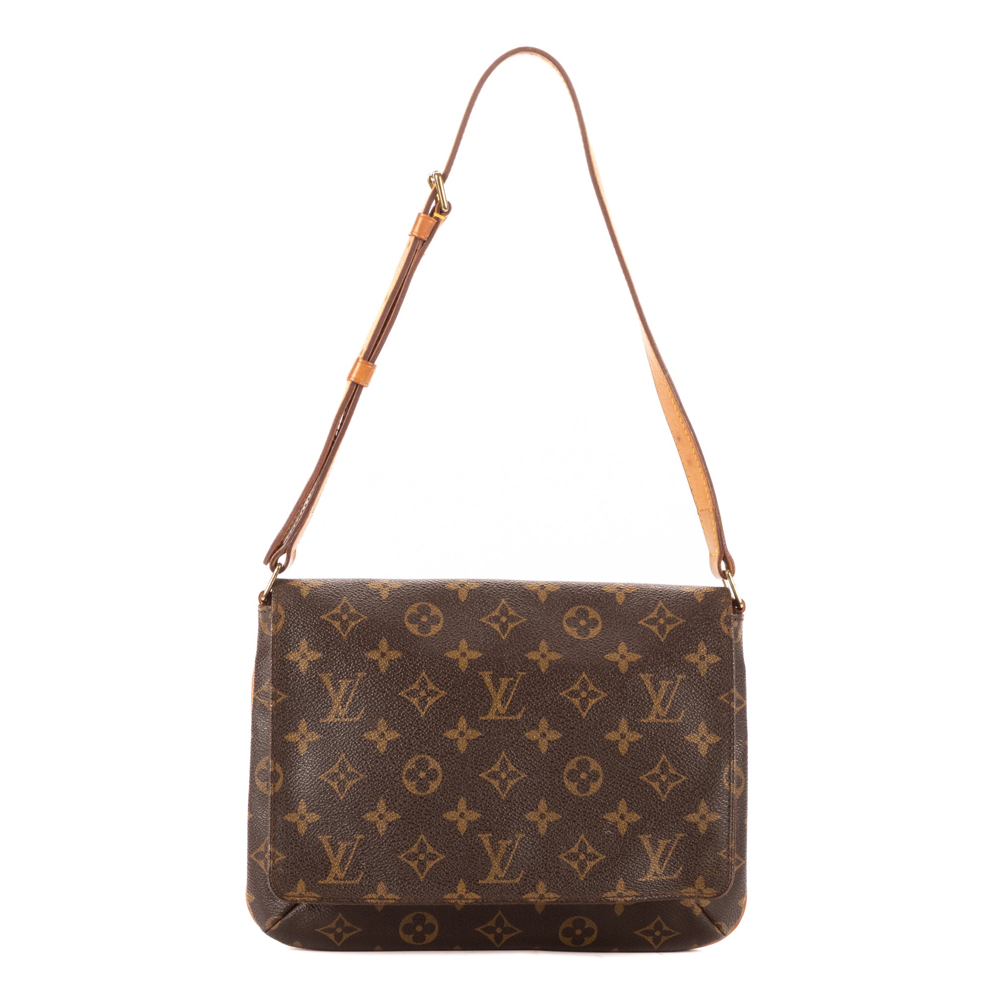Bolso bandolera Musette Tango de lona Monogram marrón