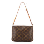 Bolso bandolera Musette Tango de lona Monogram marrón