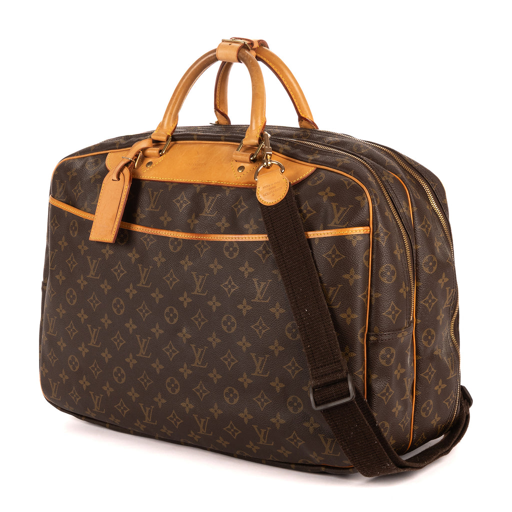 Handbag Alizé 24h Single Zip Brown Monogram Canvas