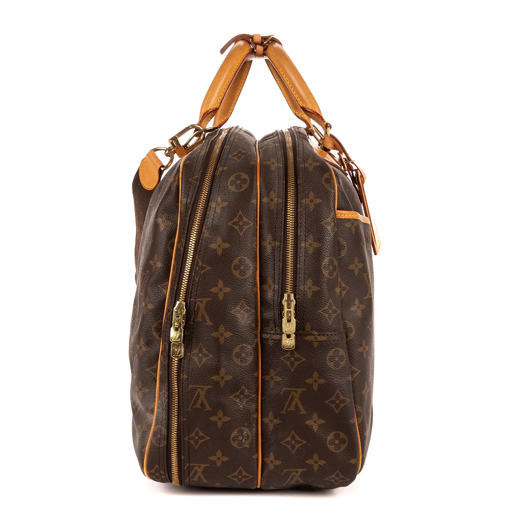 Handbag Alizé 24h Single Zip Brown Monogram Canvas