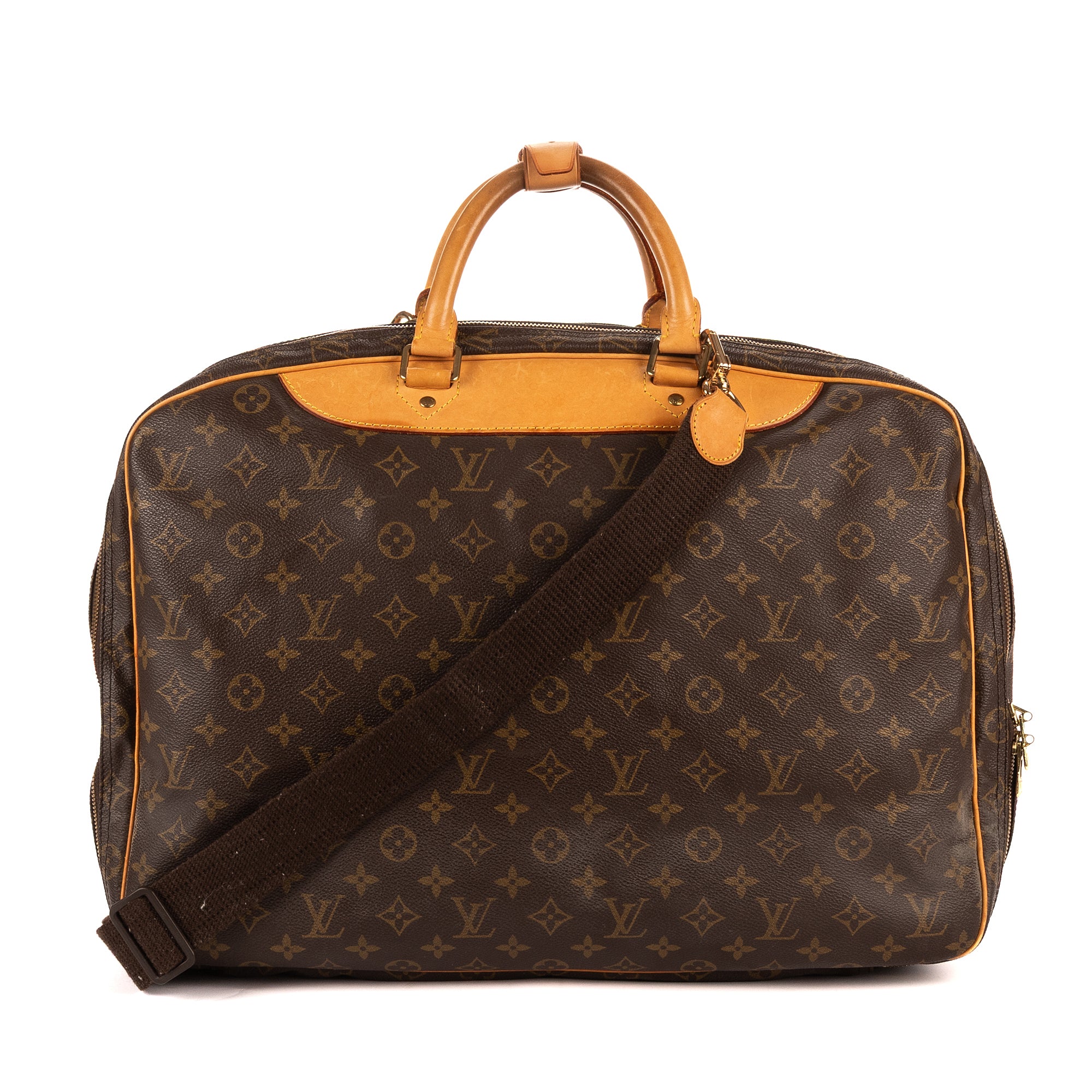 Handbag Alizé 24h Single Zip Brown Monogram Canvas