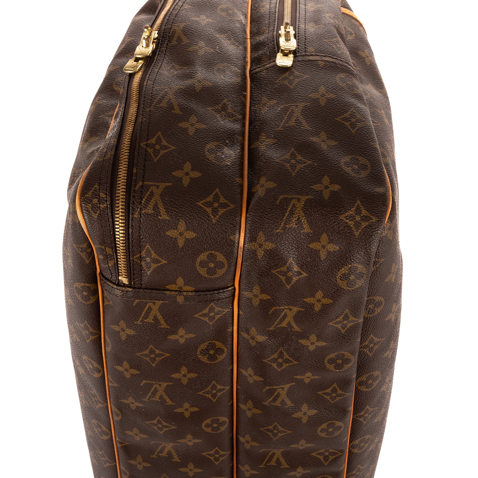 Handbag Alizé 24h Single Zip Brown Monogram Canvas