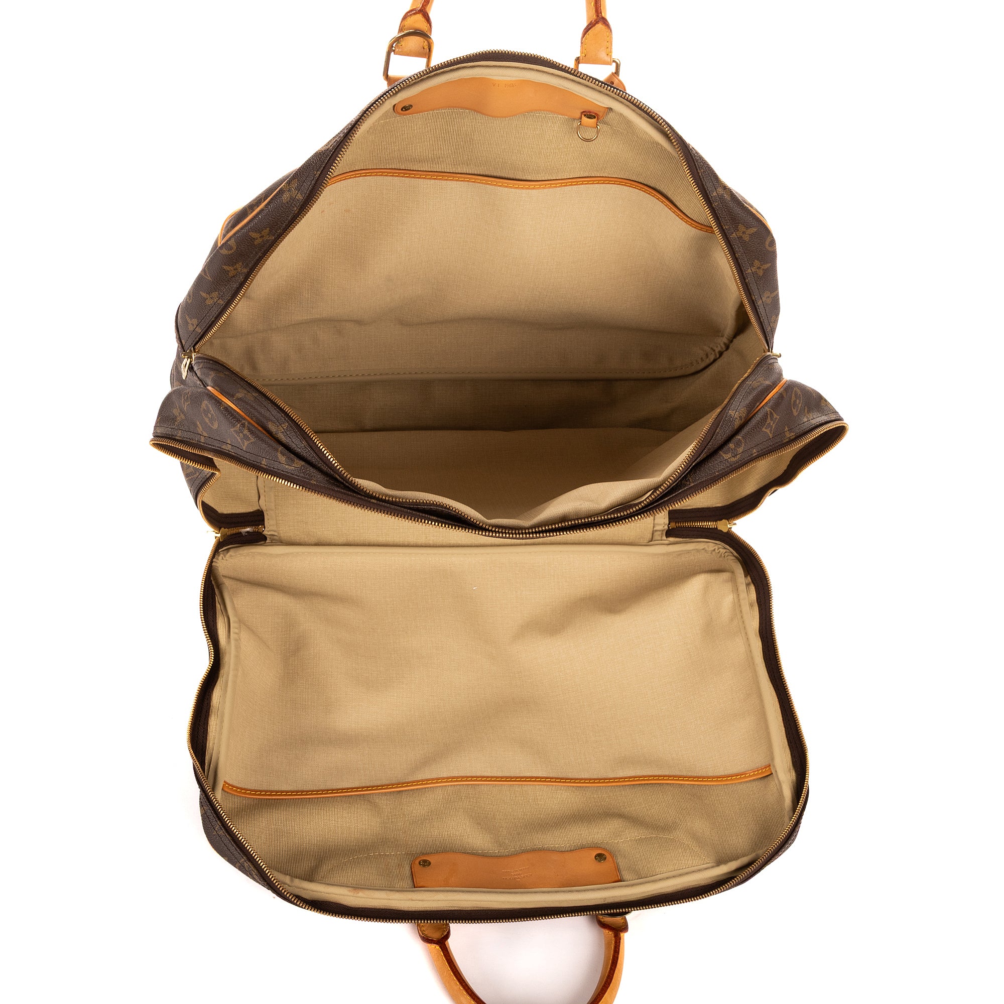 Handbag Alizé 24h Single Zip Brown Monogram Canvas