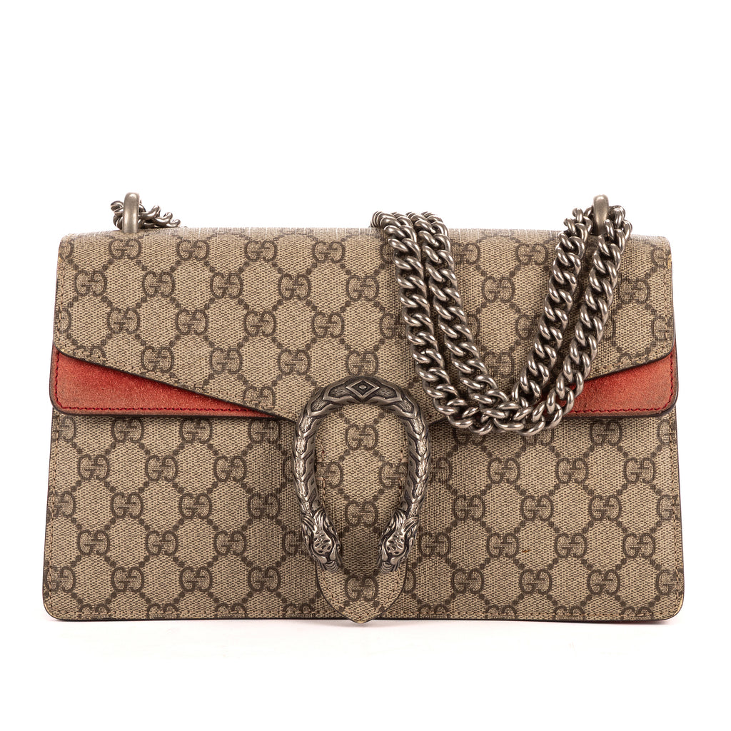 Shoulder Bag Dionysus Small Beige Supreme Coated Canvas