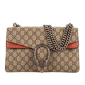 Shoulder Bag Dionysus Small Beige Supreme Coated Canvas