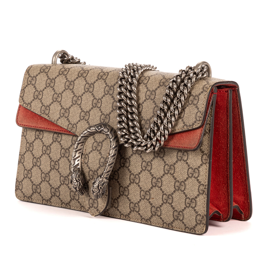 Shoulder Bag Dionysus Small Beige Supreme Coated Canvas