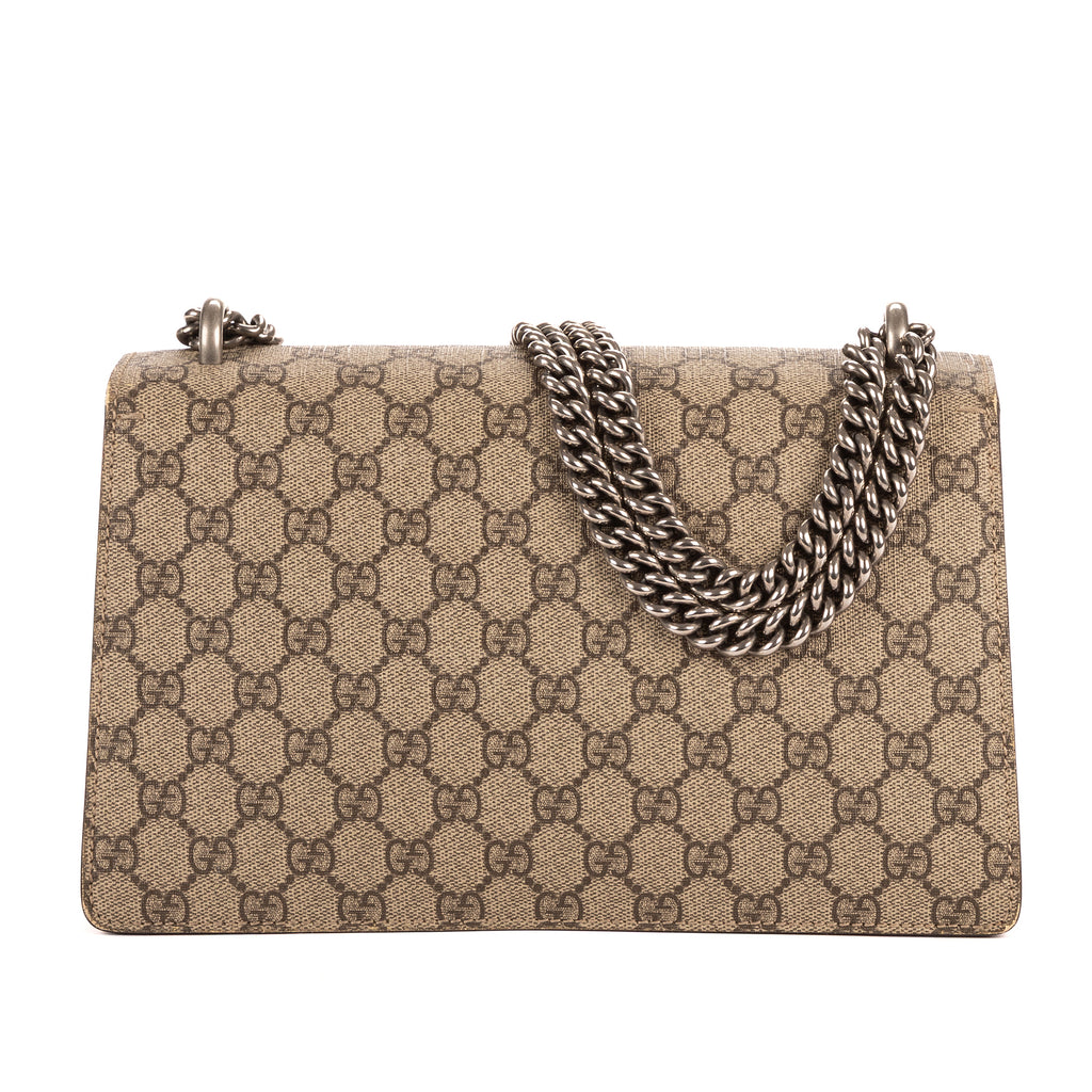 Shoulder Bag Dionysus Small Beige Supreme Coated Canvas