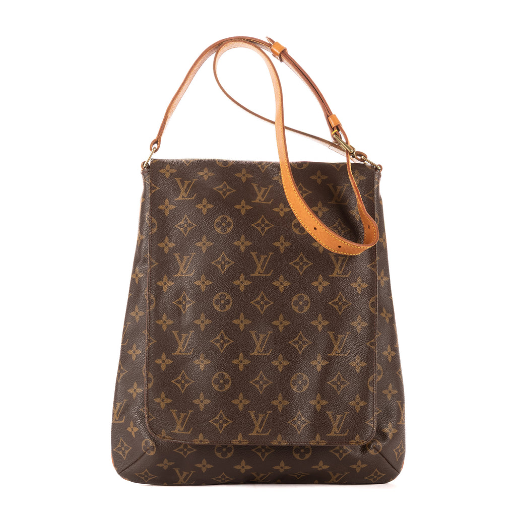 Bolso Bandolera Musette Salsa Correa Larga GM Lona Monogram Marrón