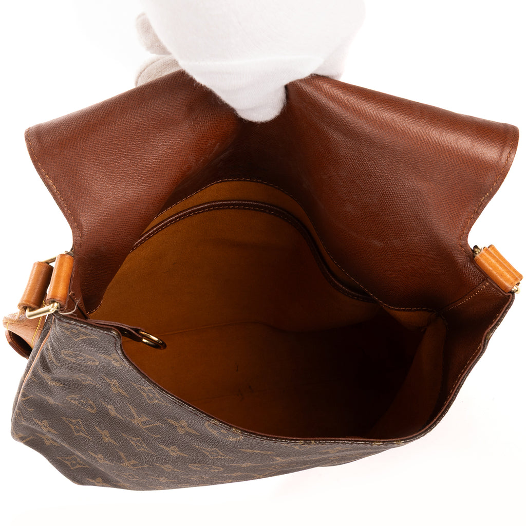 Bolso Bandolera Musette Salsa Correa Larga GM Lona Monogram Marrón
