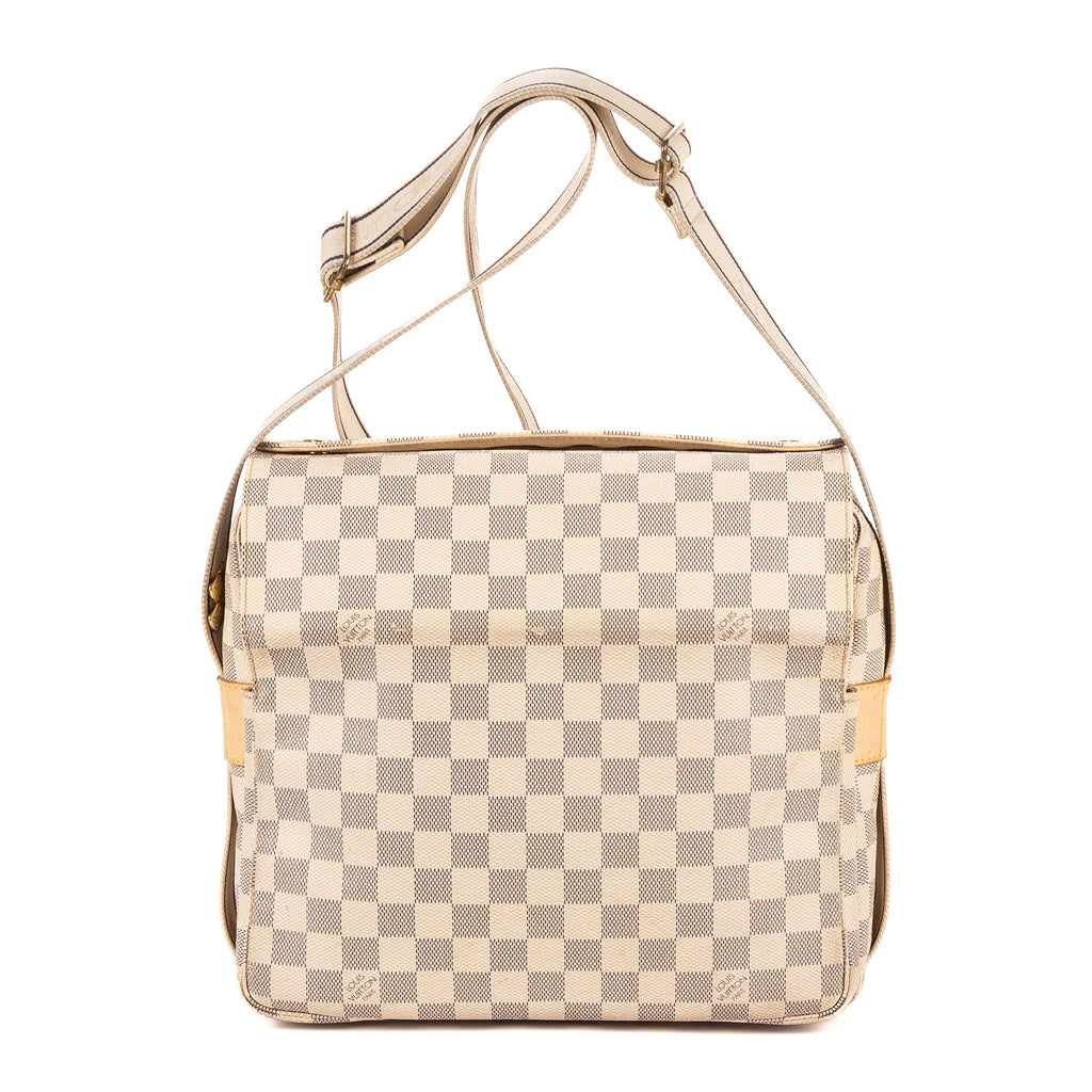 Shoulder Bag Naviglio White Damier Azur