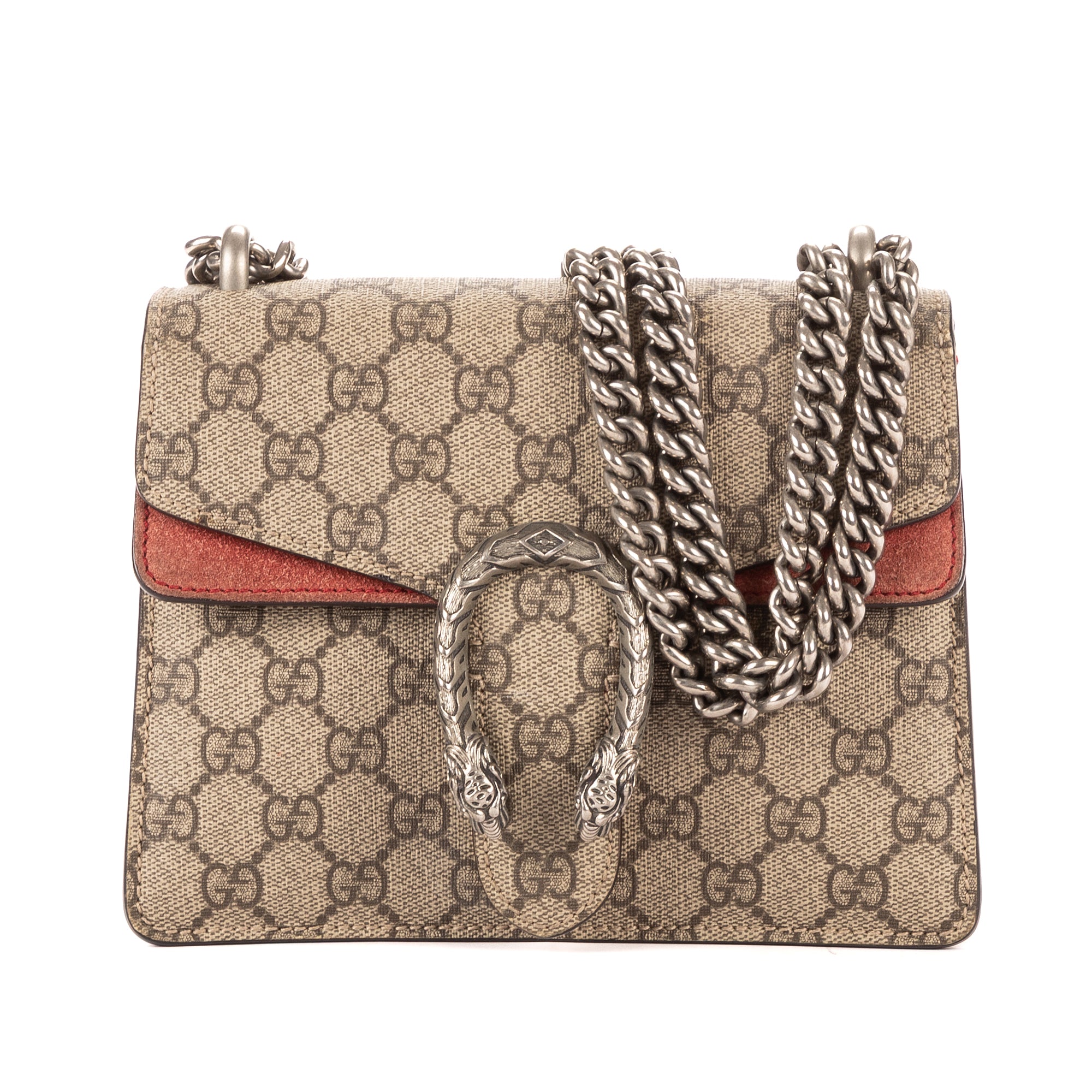 Bolso de Hombro Dionysus Mini Lona Revestida Supreme Beige/Piel Ante