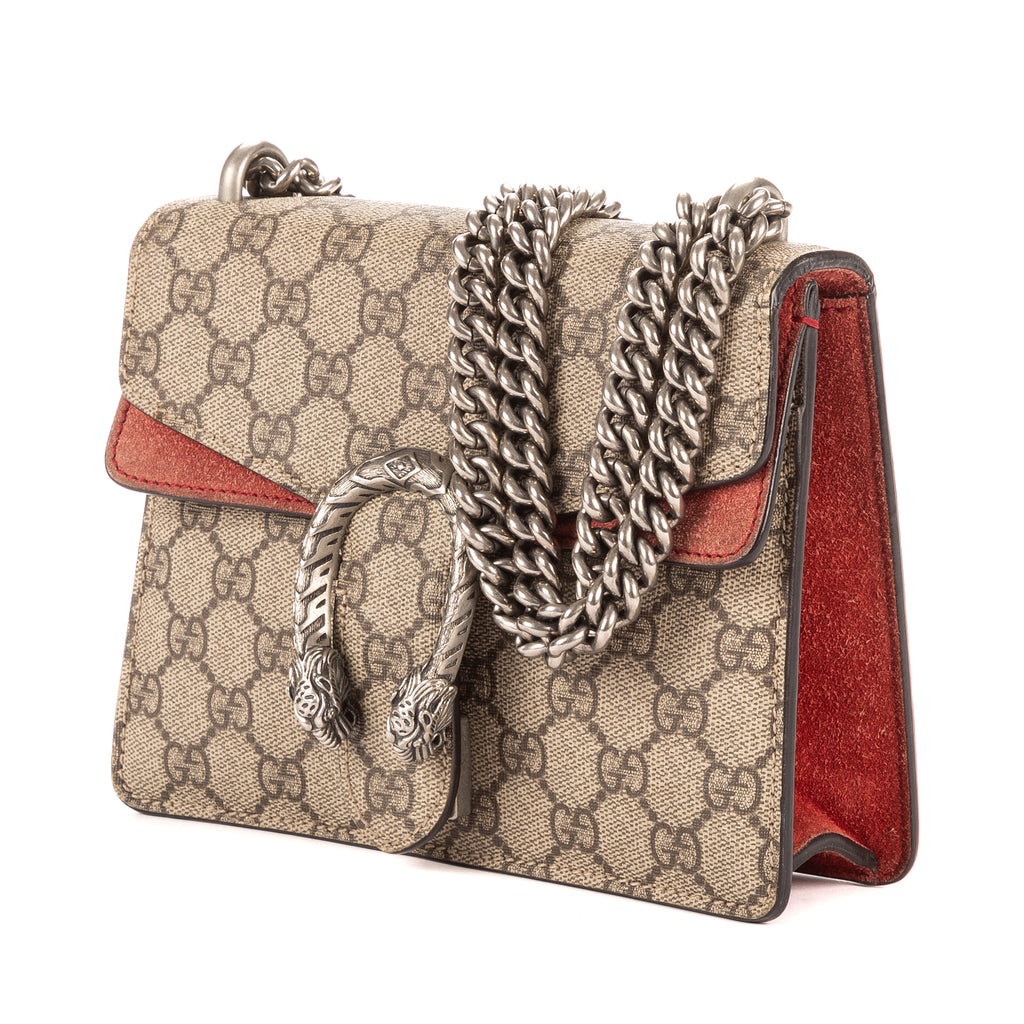 Bolso de Hombro Dionysus Mini Lona Revestida Supreme Beige/Piel Ante