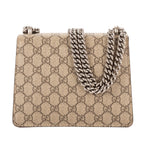 Shoulder Bag Dionysus Mini Beige Supreme Coated Canvas/Suede Leather