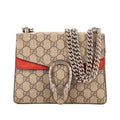 Bolso de Hombro Dionysus Mini Lona Revestida Beige Supreme/Piel de Ante