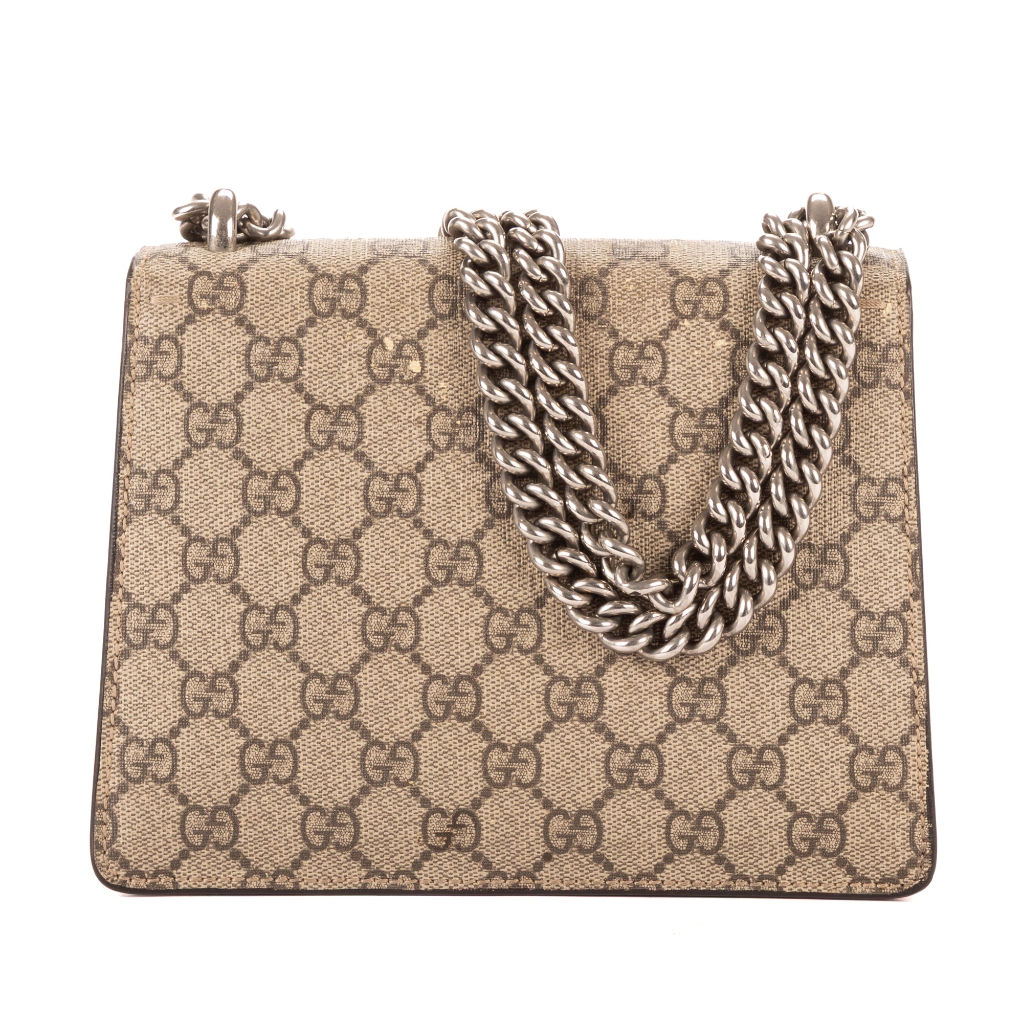 Bolso de Hombro Dionysus Mini Lona Revestida Beige Supreme/Piel de Ante