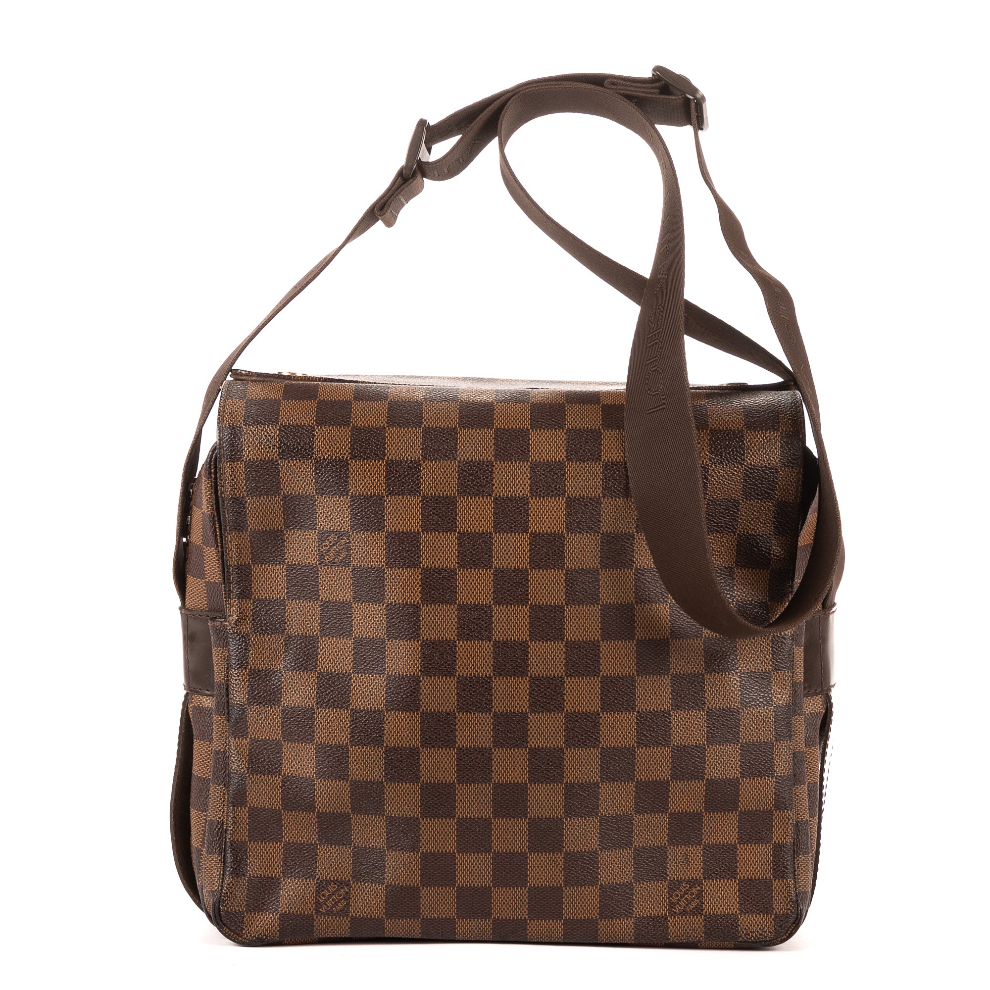 Bandolera Naviglio Damier Ebene Marrón Oscuro