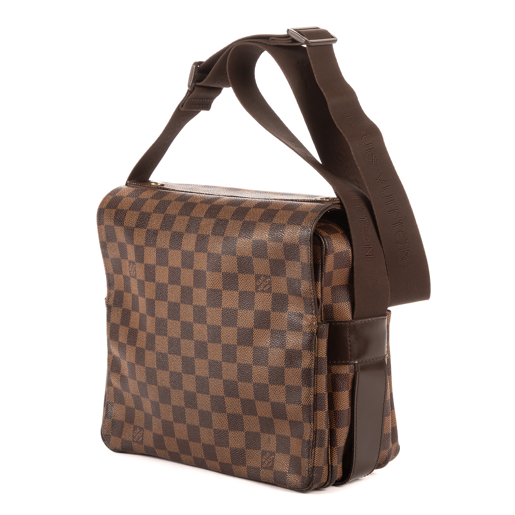 Bandolera Naviglio Damier Ebene Marrón Oscuro
