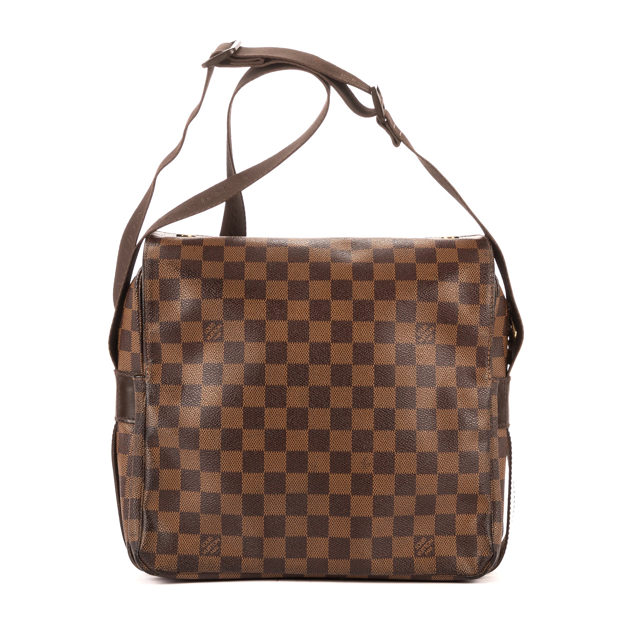 Bandolera Naviglio Damier Ebene Marrón Oscuro