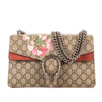 Bolso de hombro Dionysus Small Beige Blooms Supreme Coated Canvas