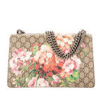Bolso de hombro Dionysus Small Beige Blooms Supreme Coated Canvas