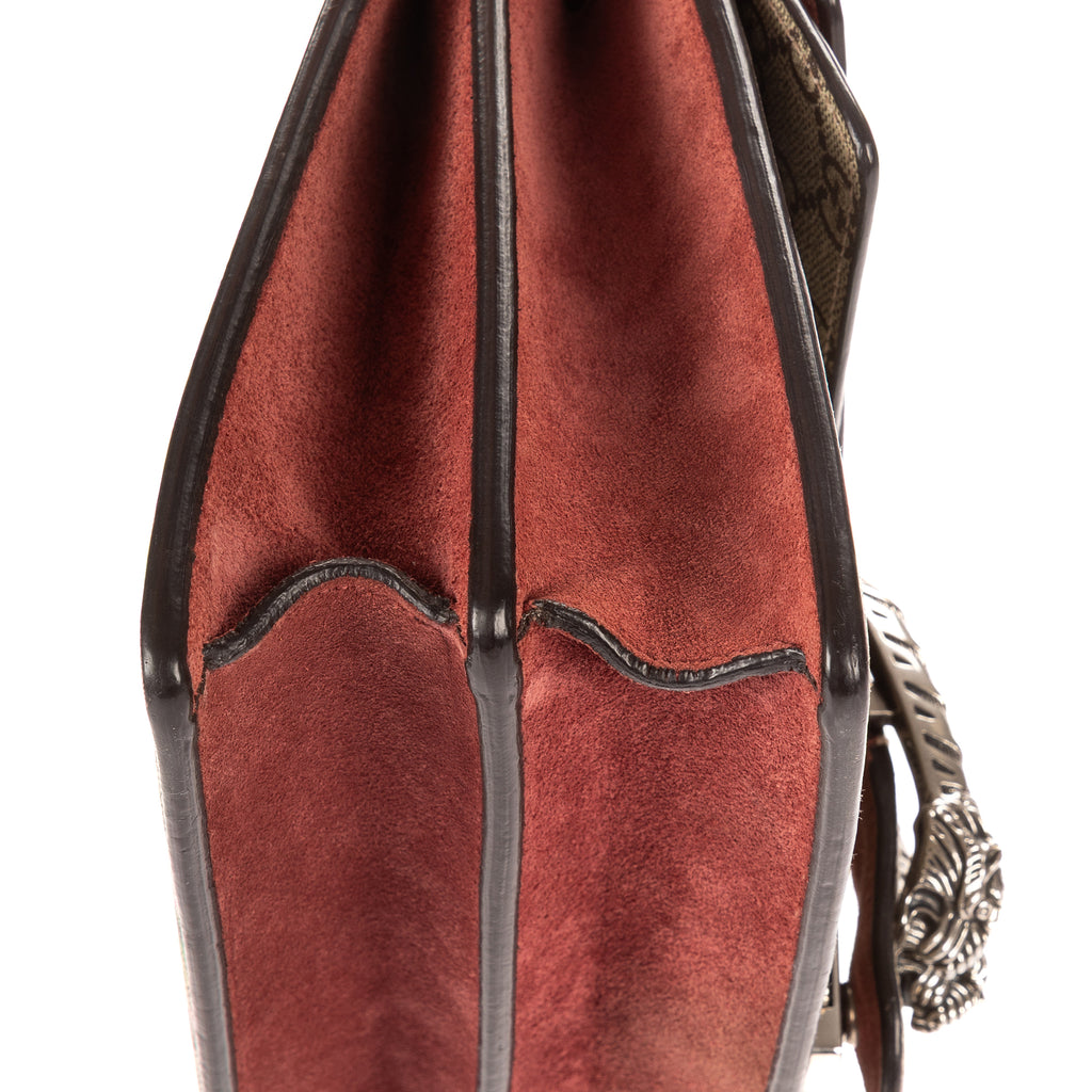 Bolso de hombro Dionysus Small Blooms Beige Lona Estampada Coated