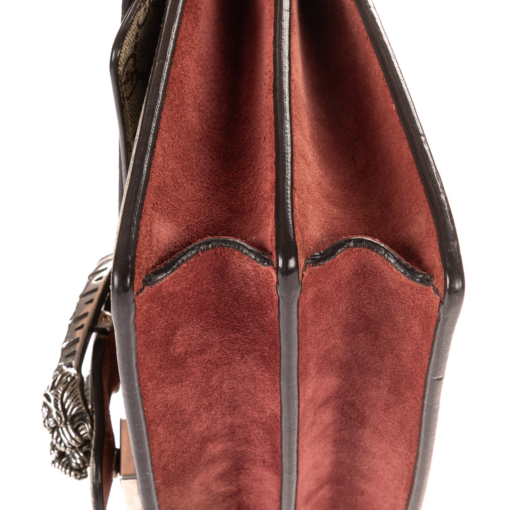 Bolso de hombro Dionysus Small Blooms Beige Lona Estampada Coated