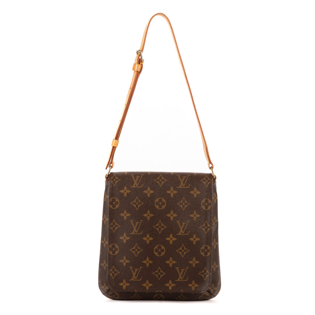 Bandolera Musette Salsa de lona Monogram marrón