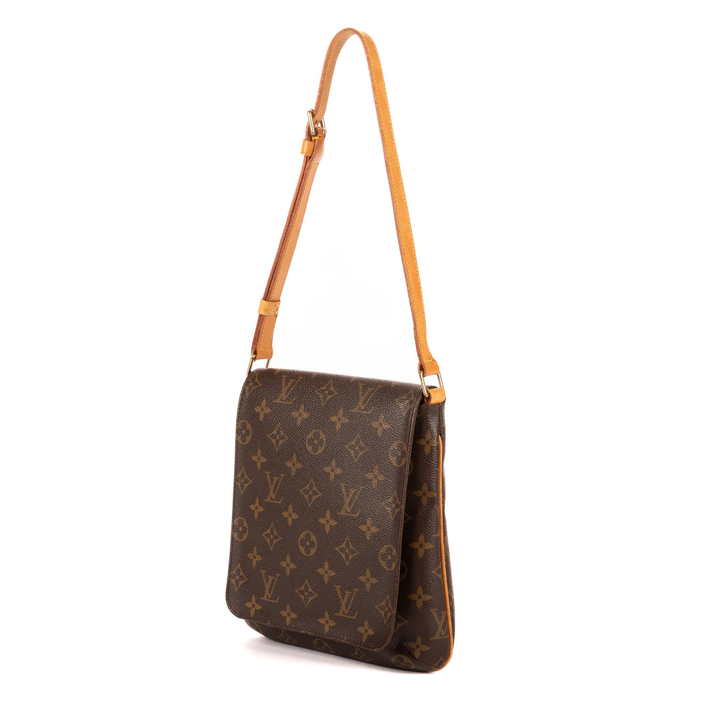 Bandolera Musette Salsa de lona Monogram marrón