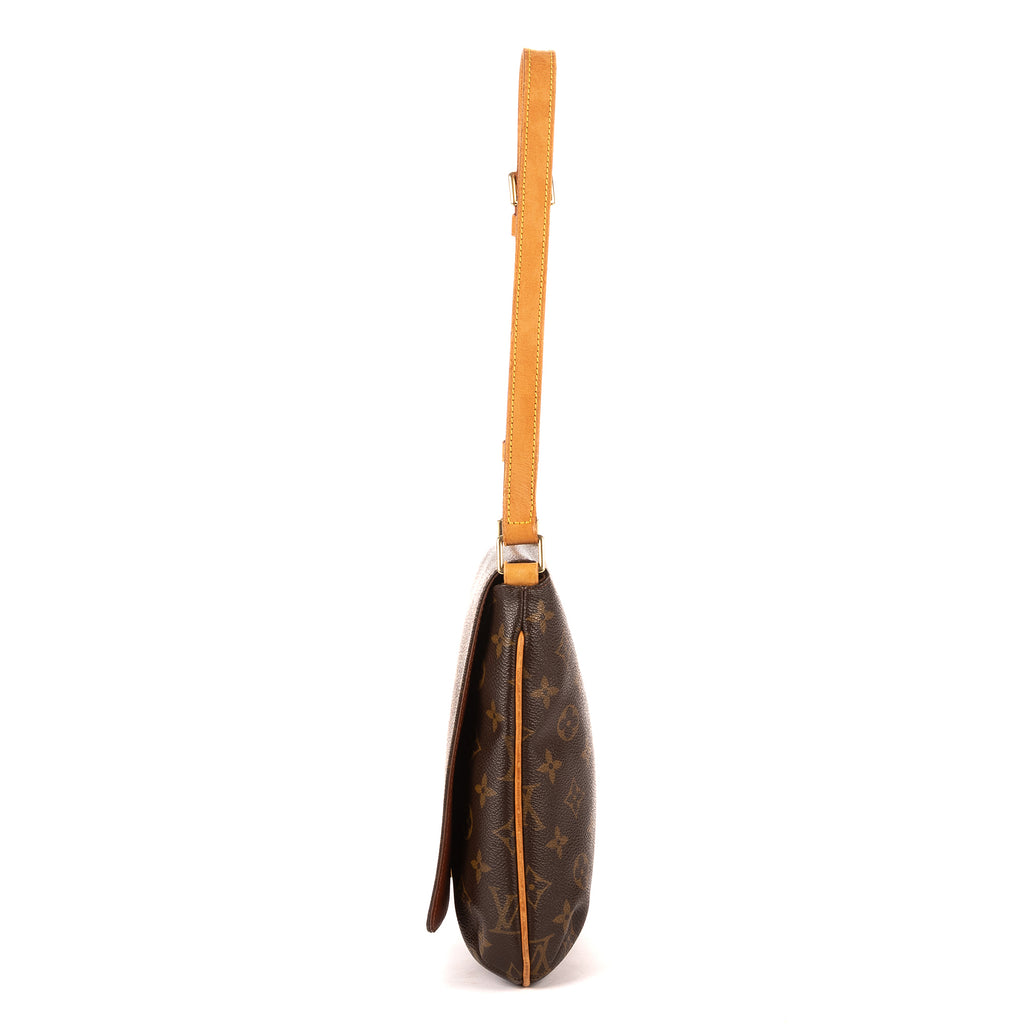Bandolera Musette Salsa de lona Monogram marrón